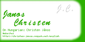 janos christen business card